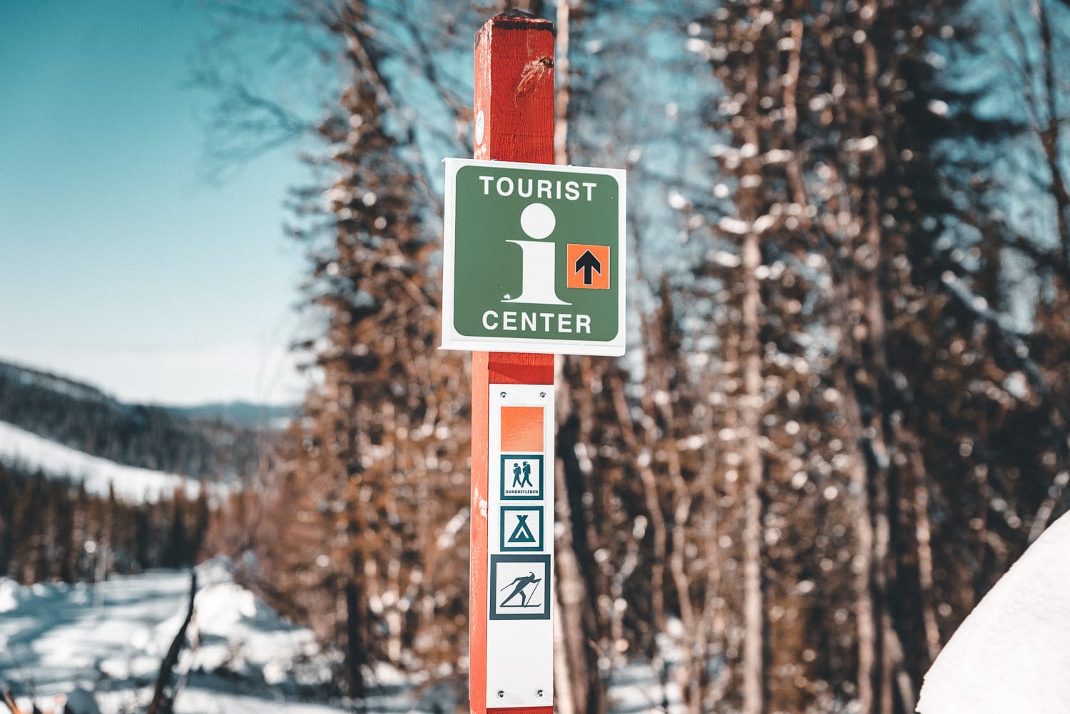 Hiking sign on Dundret, Gällivare