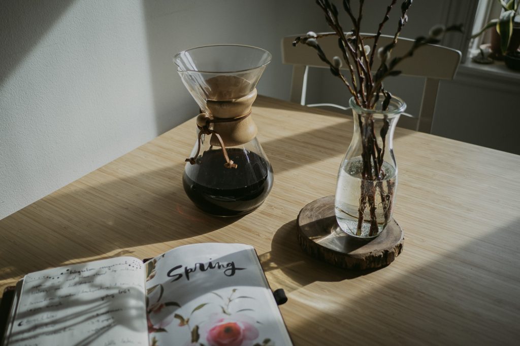 Morning coffee in the sun