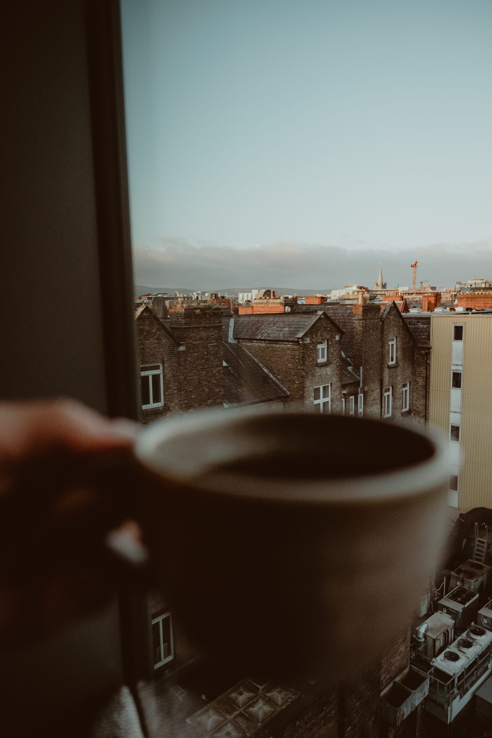 View of Dublin from hotelroom at Wren Urban Nest